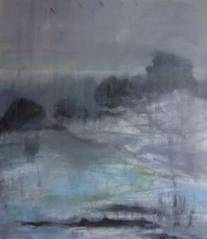 Regentag, Oel a/L, 100x85cm