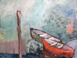 Boote, Oel a/L, 100x100cm