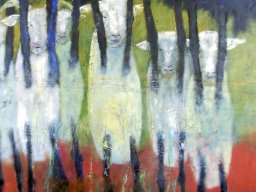 Hurra, wir leben noch!, Oel a/L, 130x105cm