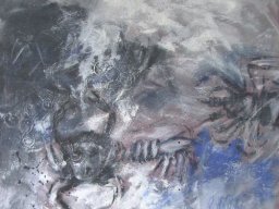 Krebse, Acryl a/L, 65x65cm