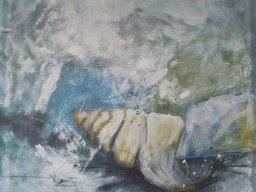 Muscheln II, Acryl a/L, 65x65cm