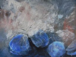 Muscheln V, Acryl a/L, 65x65cm